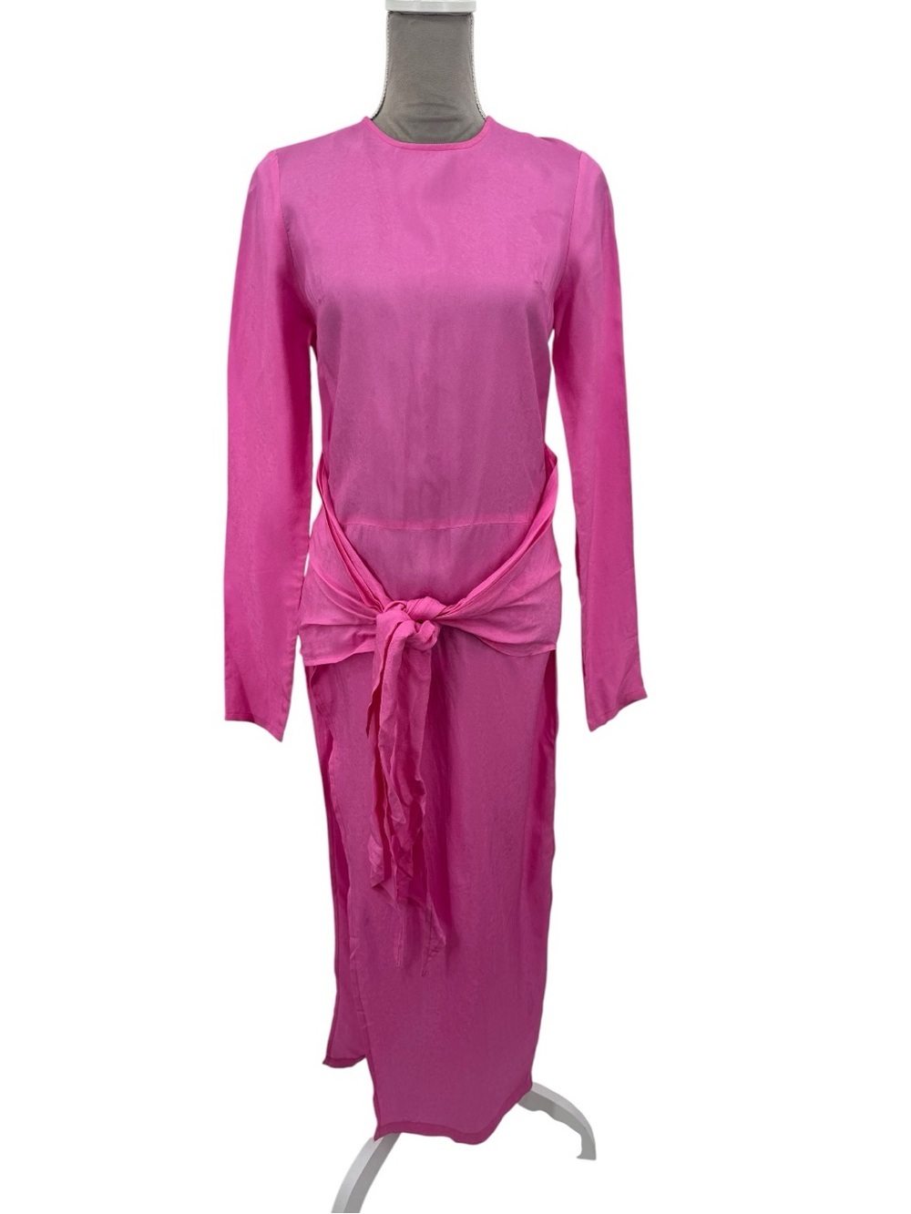 Atoir The Paris Dress Shocking Pink Tie Waist Midi Dress XS US 2 - Picture 6 of 12